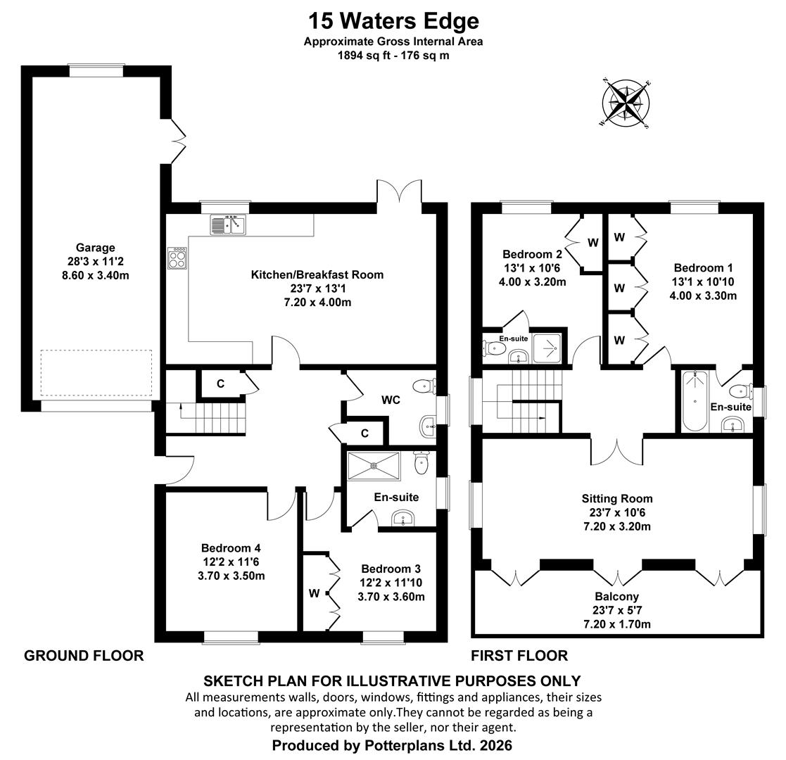 15 Waters Edge, Bouldnor, Yarmouth floorplan