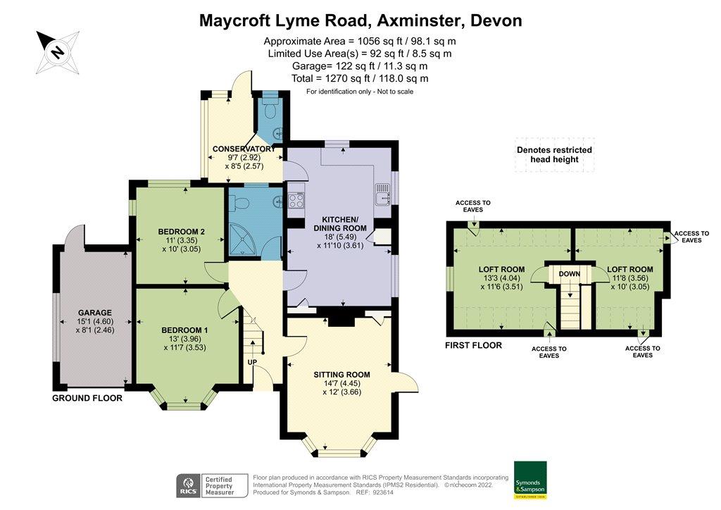 Lyme Road, Axminster, Devon EX13, 3 bedroom detached bungalow for sale