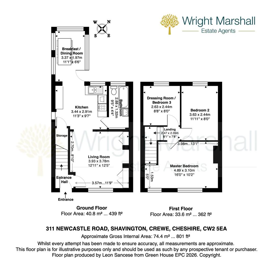 311, Newcastle Road, Nantwich floorplan