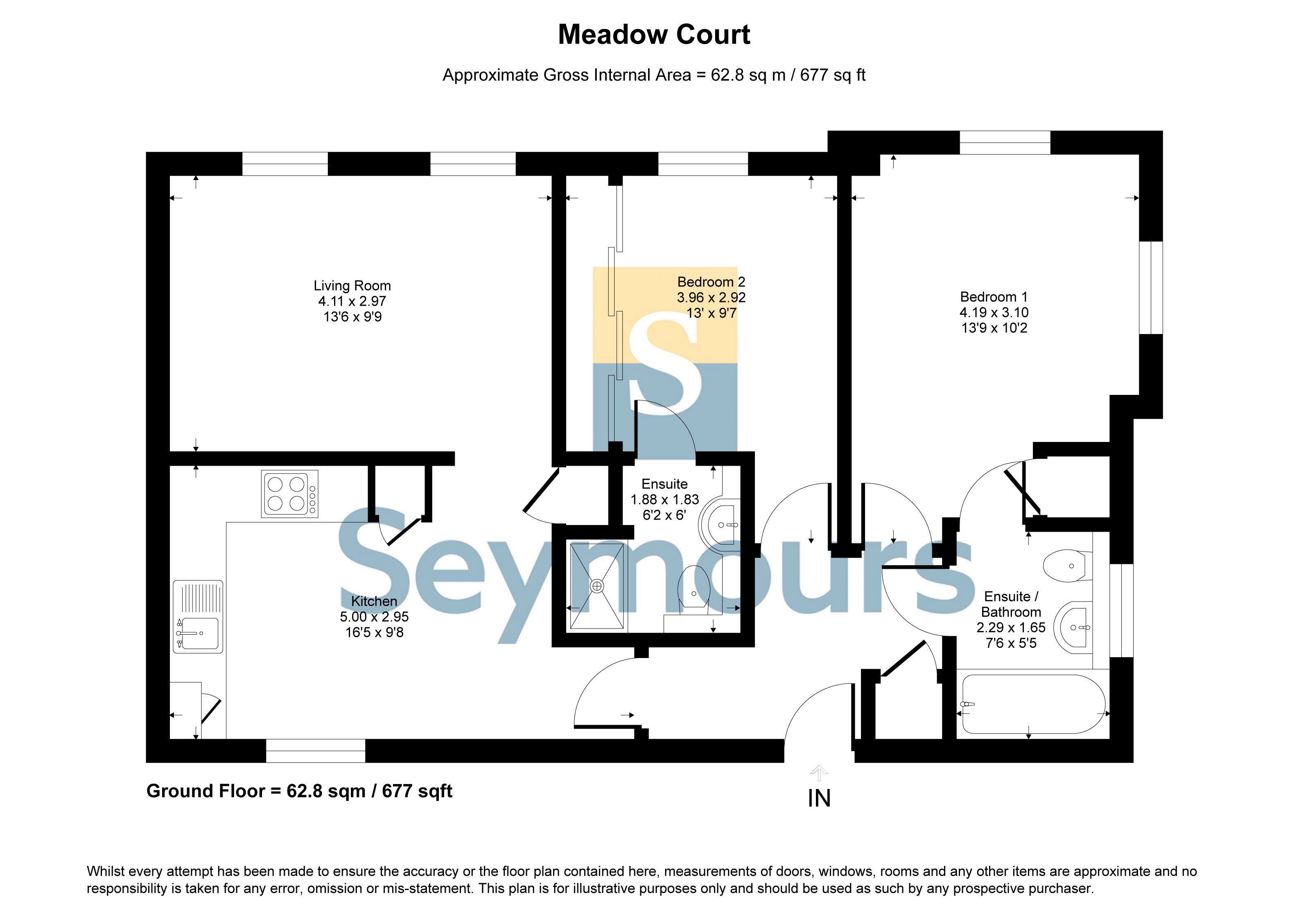 2 Meadow Croft, Bowes Road, Staines floorplan