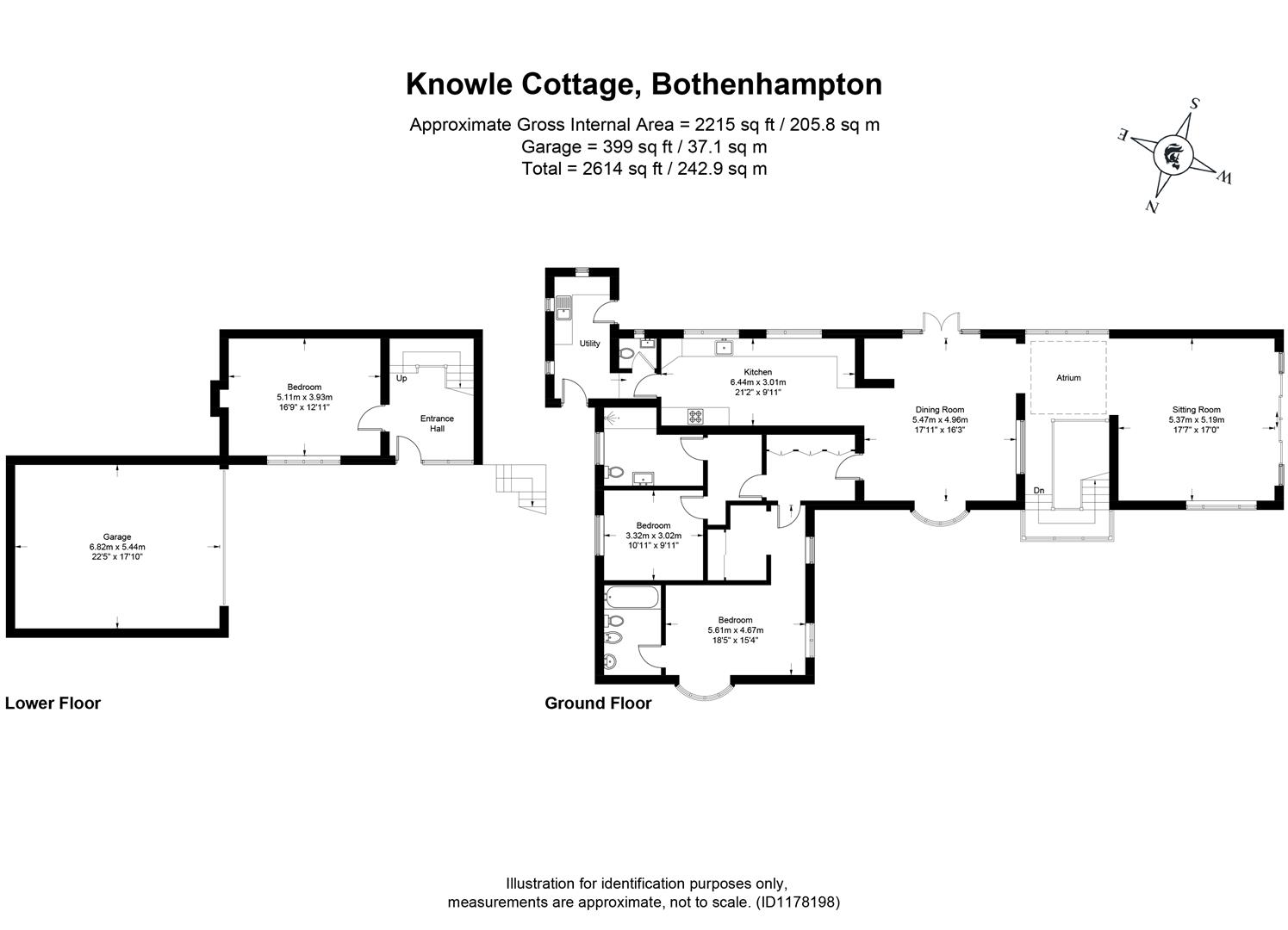 Knowle Cottage, Old Church Road, Bridport floorplan