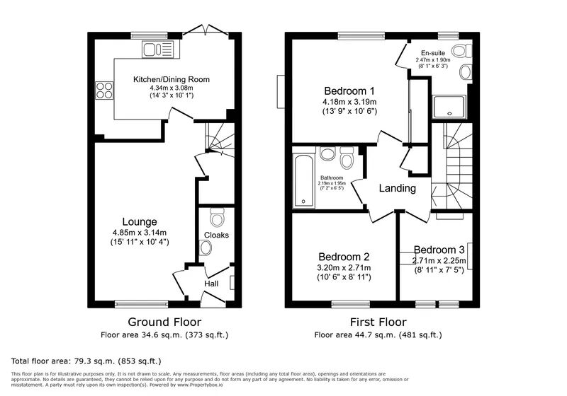 13, Foxglove Close Highweek, NEWTON ABBOT floorplan