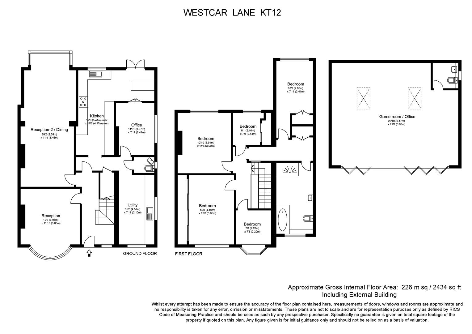 5 Bedrooms Semi-detached house for sale in Westcar Lane, Hersham, Walton-On-Thames KT12