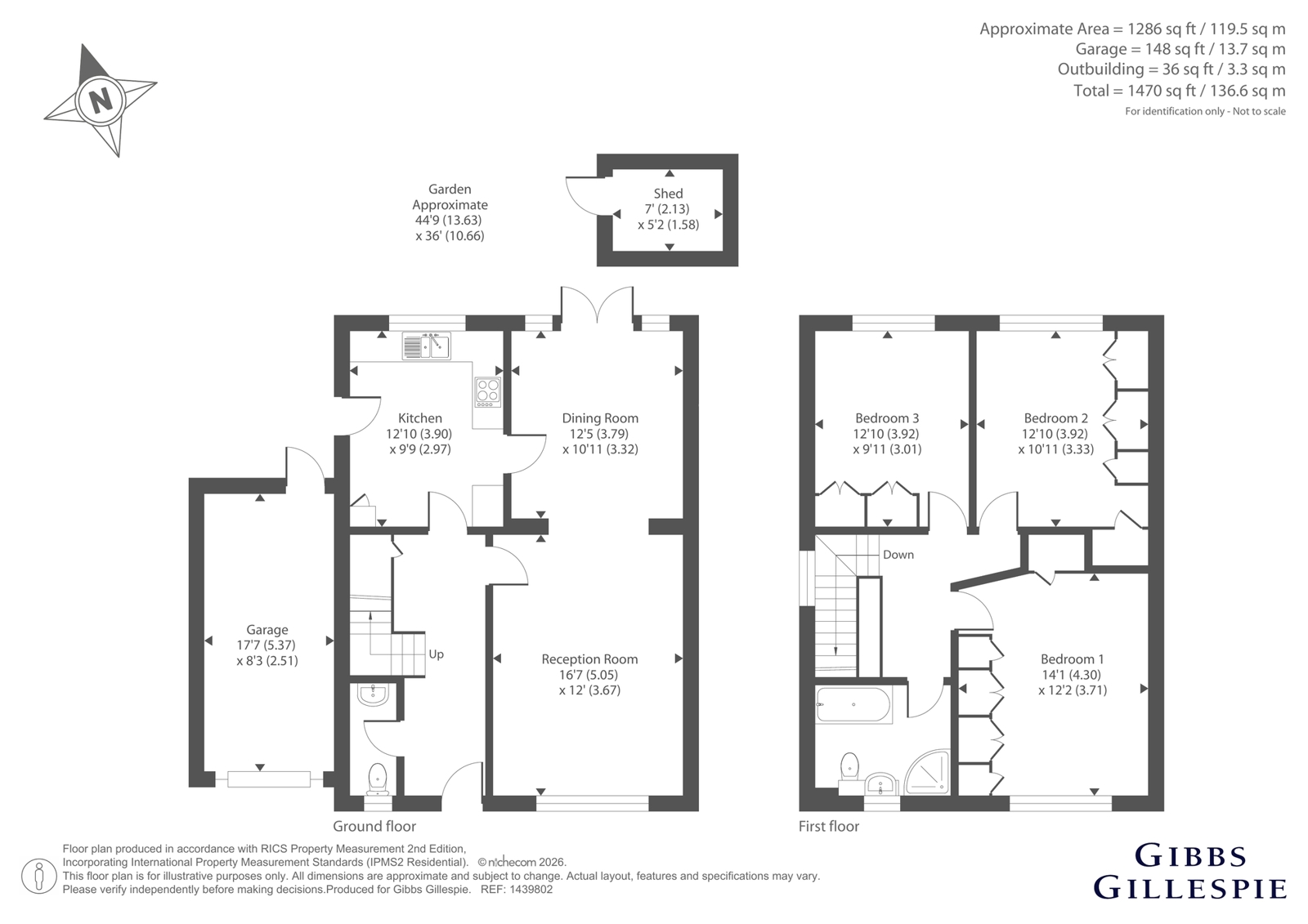 54, Thirlmere Gardens, Northwood floorplan