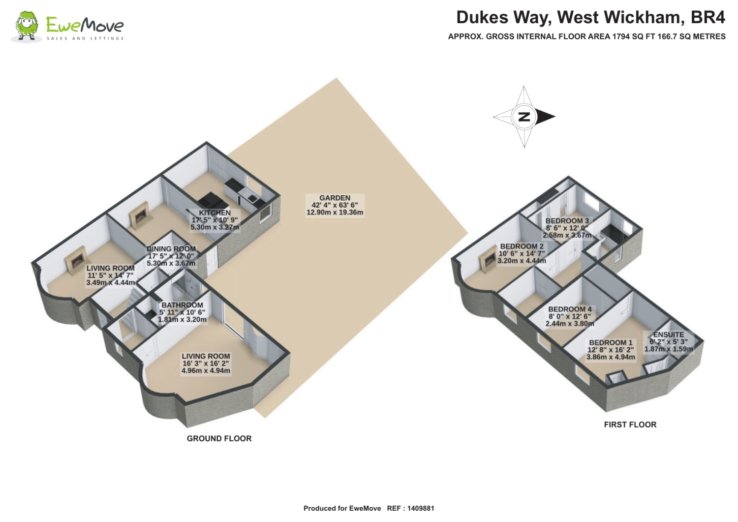 12, Dukes Way, West Wickham floorplan