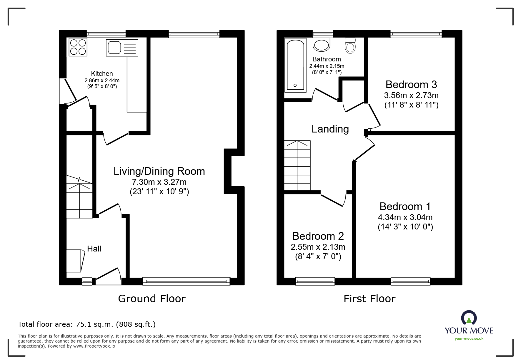 3, Gordon Close, Warwickshire floorplan