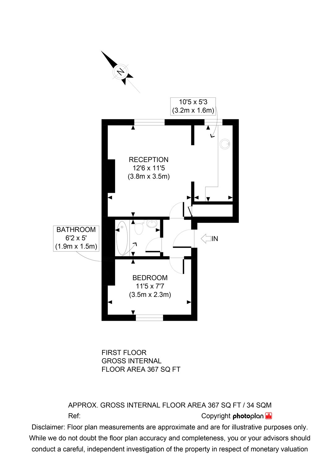 1 Bedrooms Flat to rent in Huddleston Road, Tufnell Park, London N7