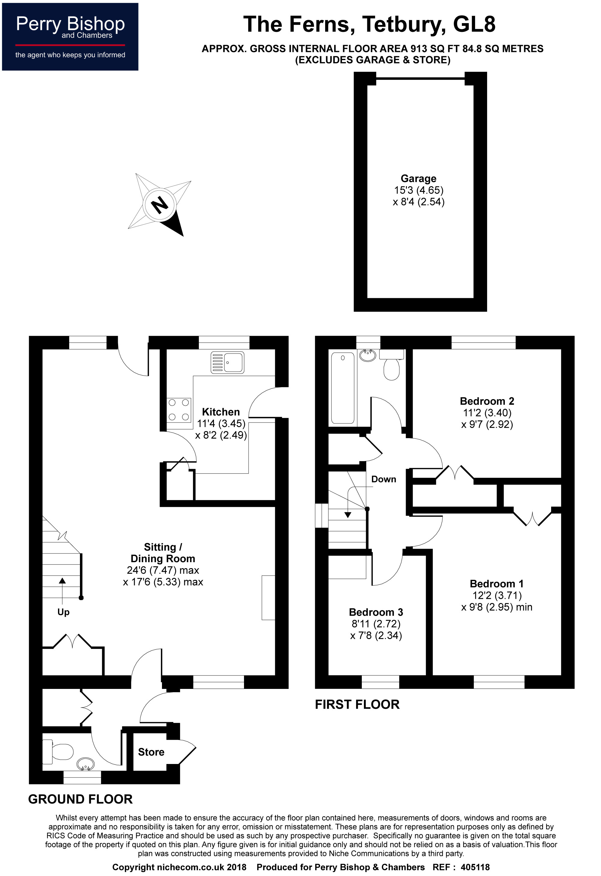 3 Bedrooms Detached house for sale in The Ferns, Tetbury GL8