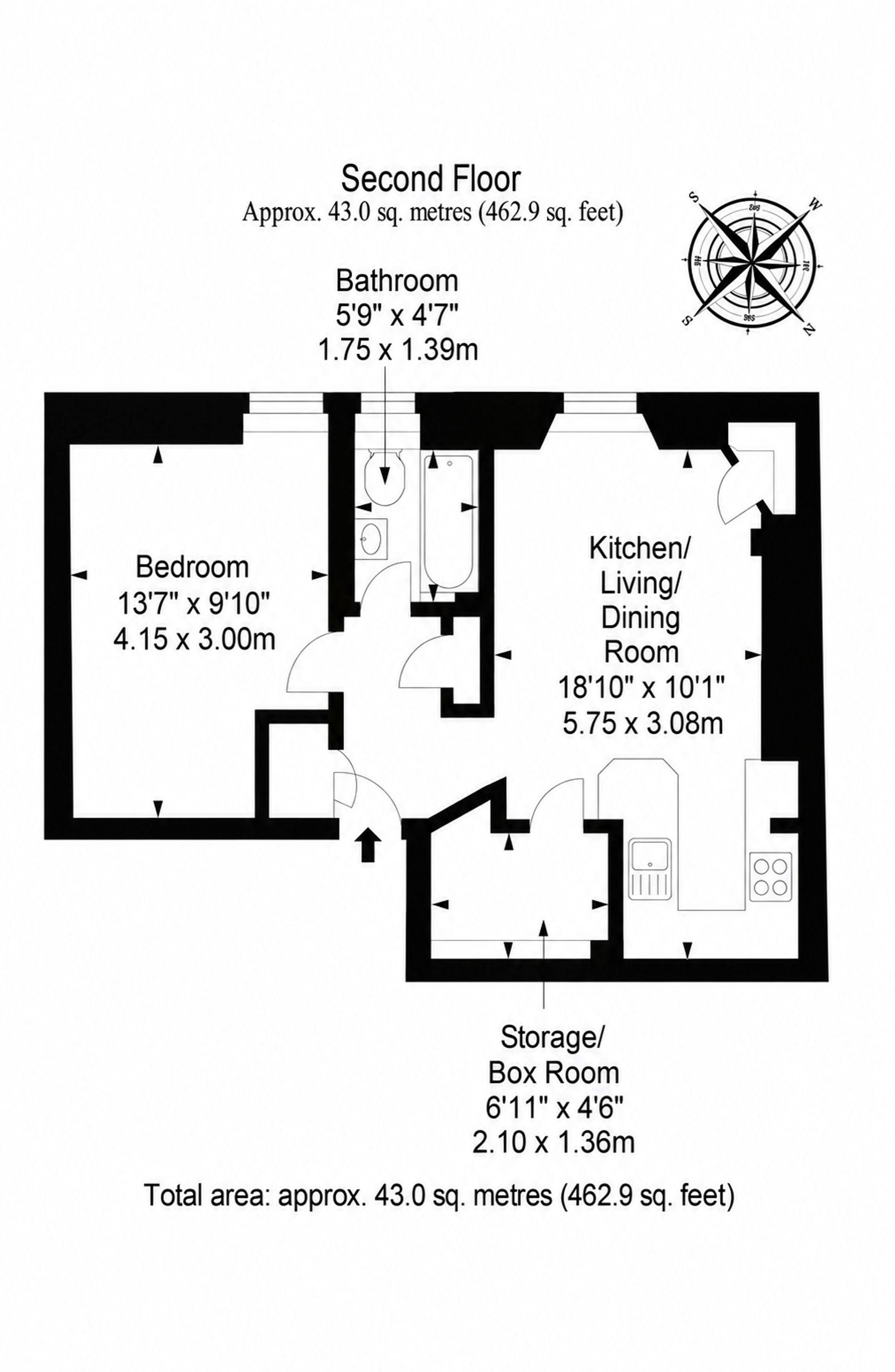22/6 Moat Terrace, Edinburgh floorplan