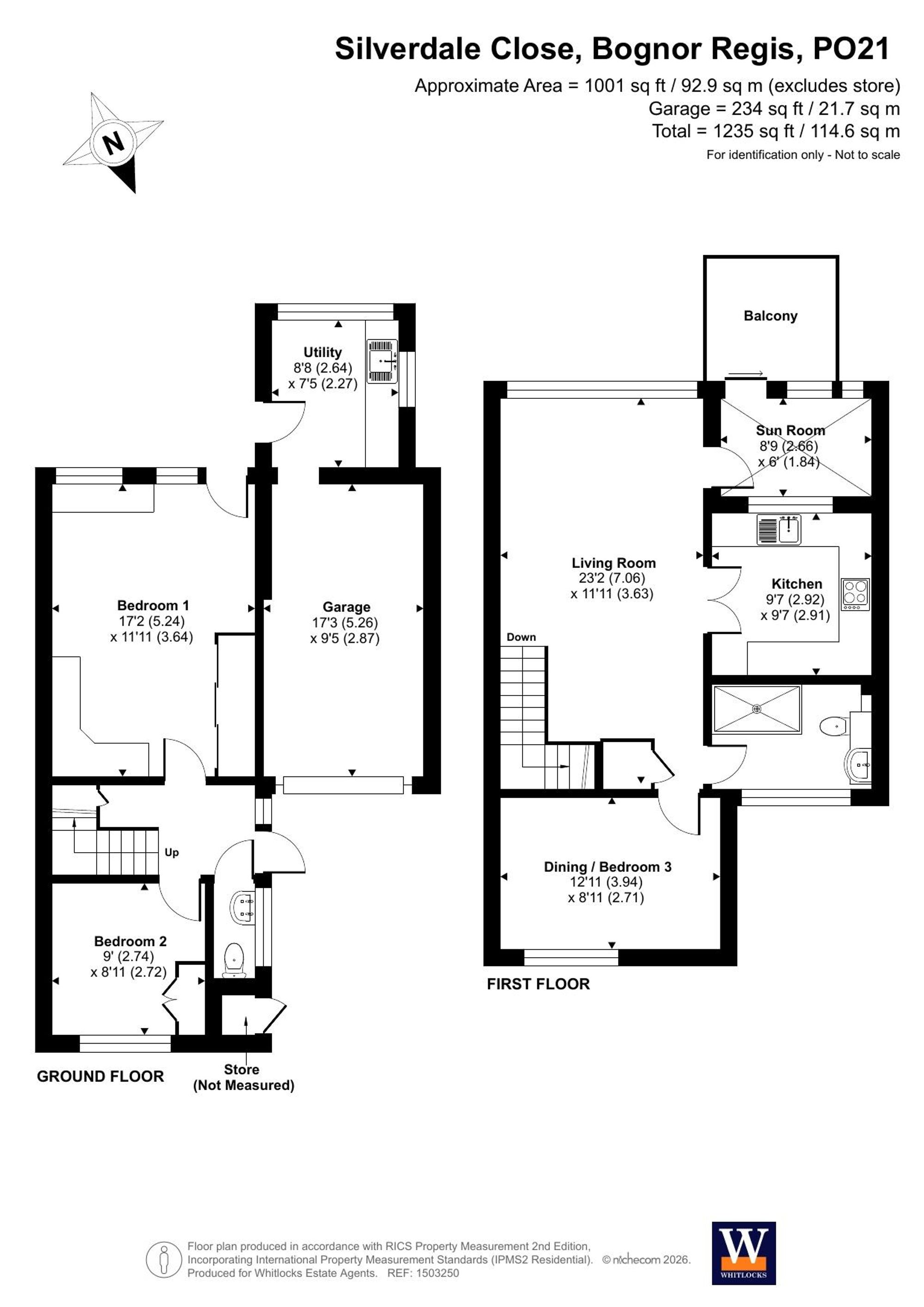 3 Silverdale Close, Bognor Regis floorplan