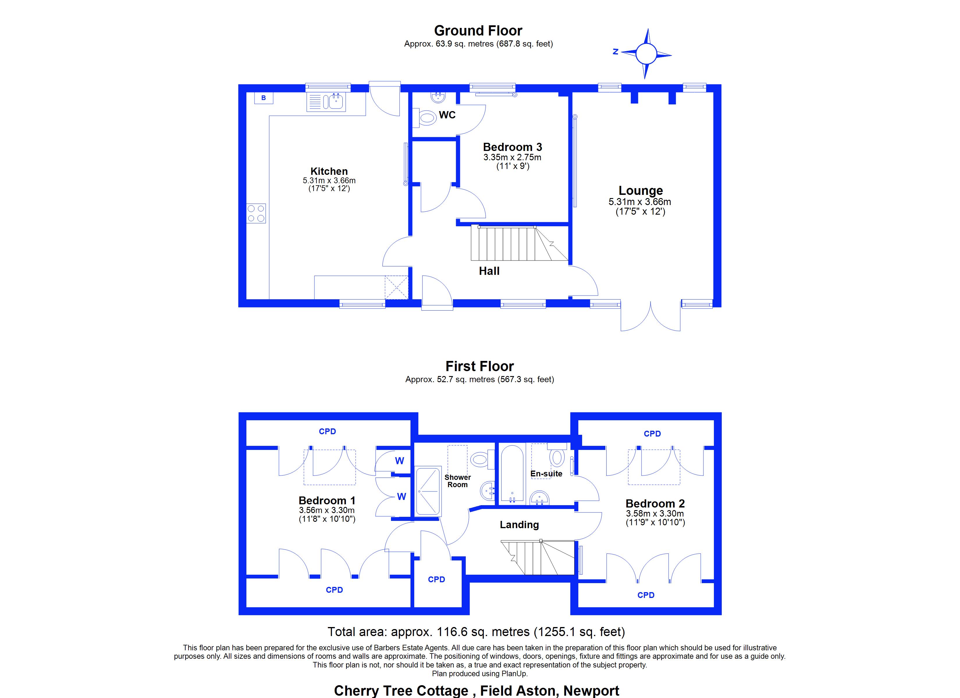Cherrytree Cottage, Newport floorplan
