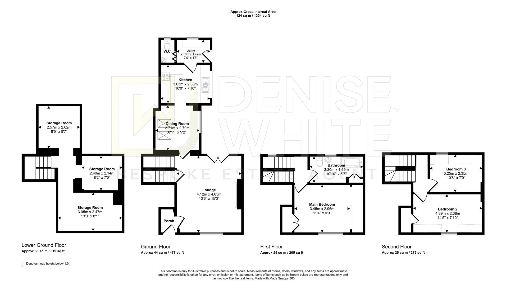 Hogshaw Villas Road, Buxton floorplan