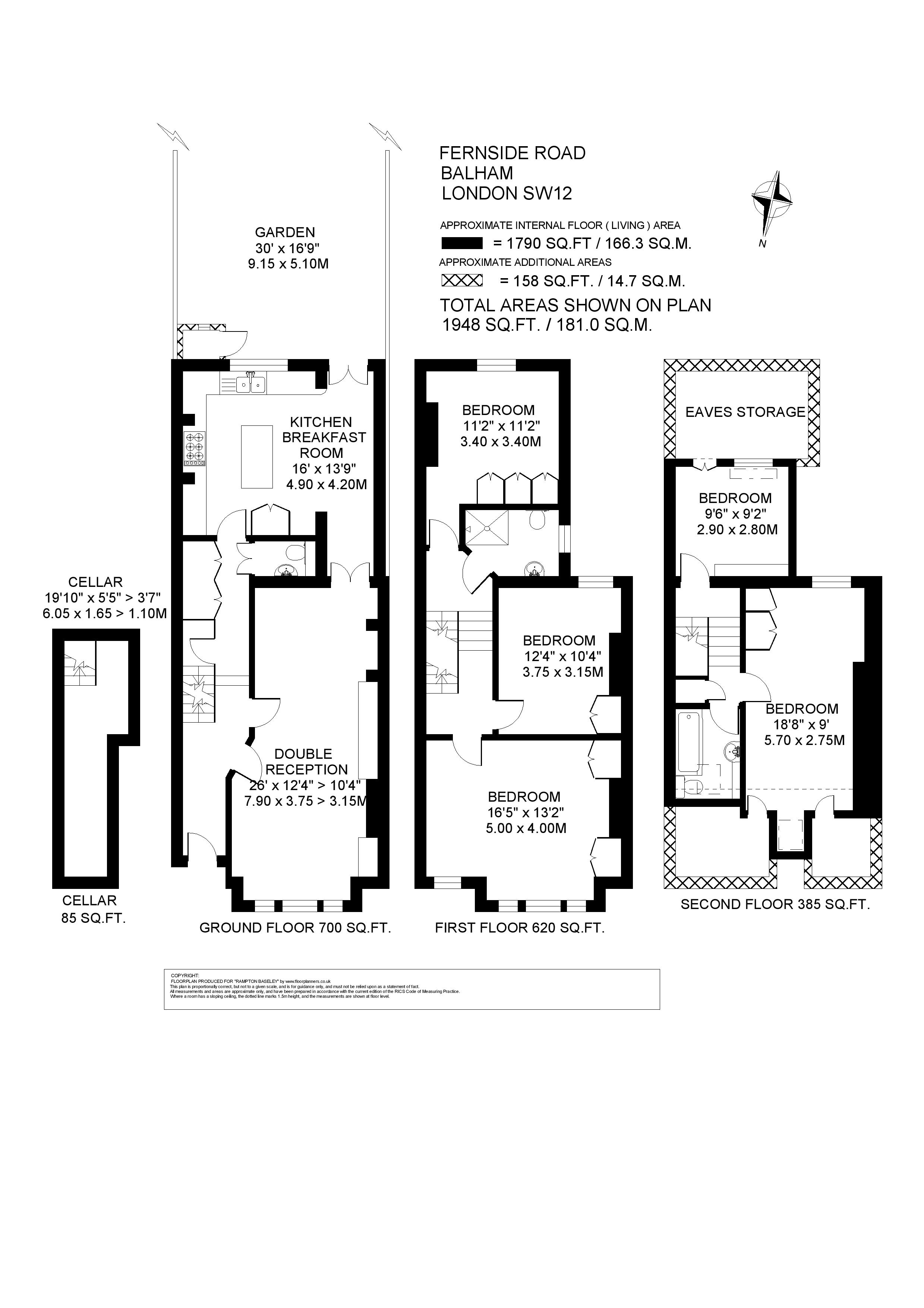 5 Bedrooms Terraced house to rent in Fernside Road, Balham, London SW12