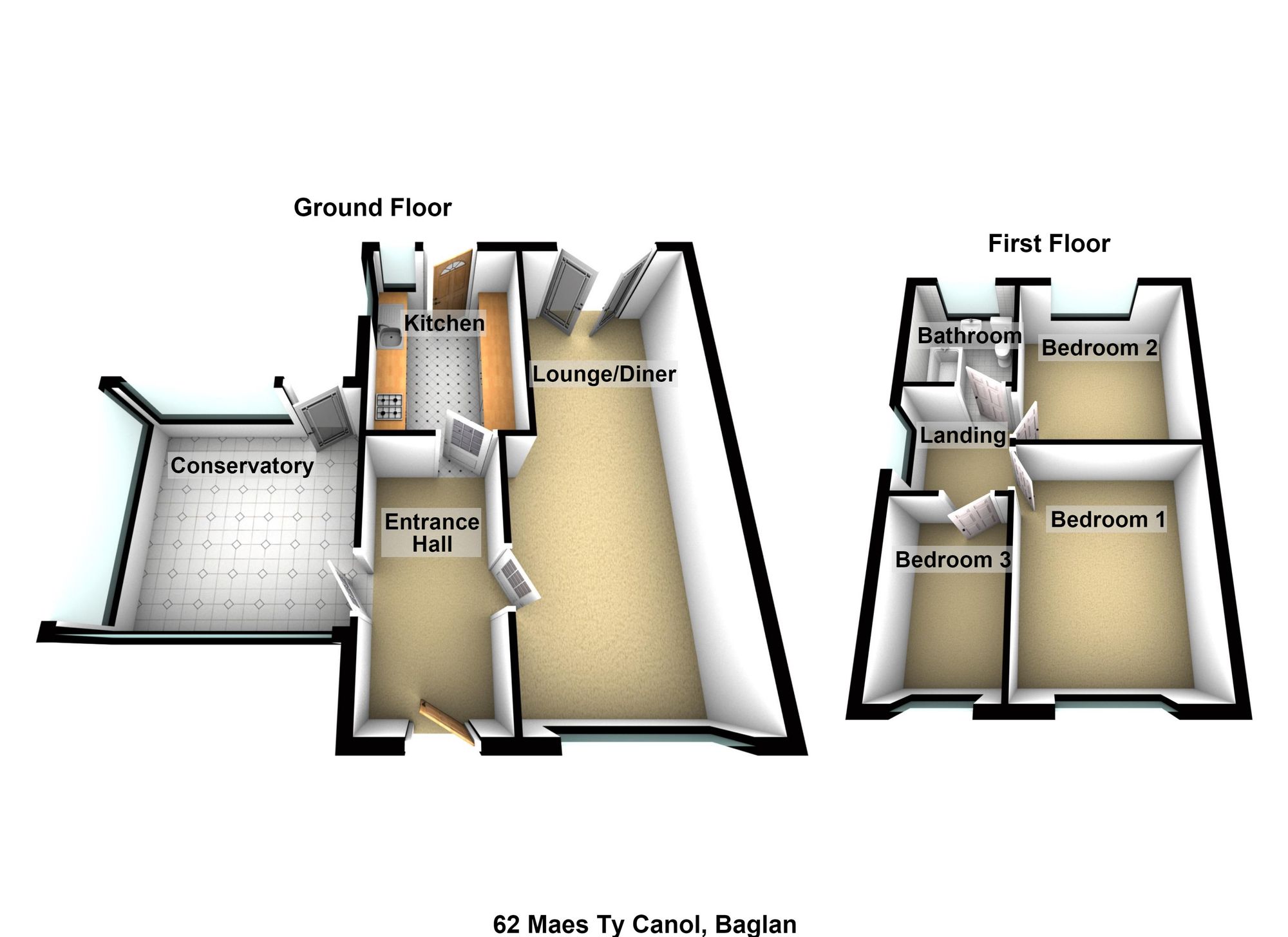62 Maes Ty Canol, Port Talbot floorplan