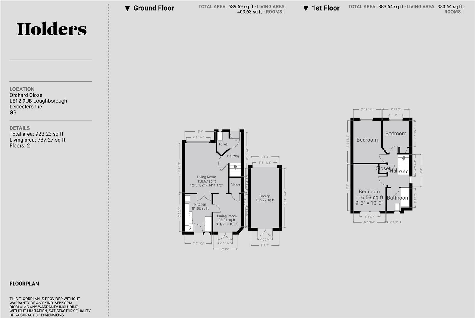 43, Orchard Close, Loughborough floorplan