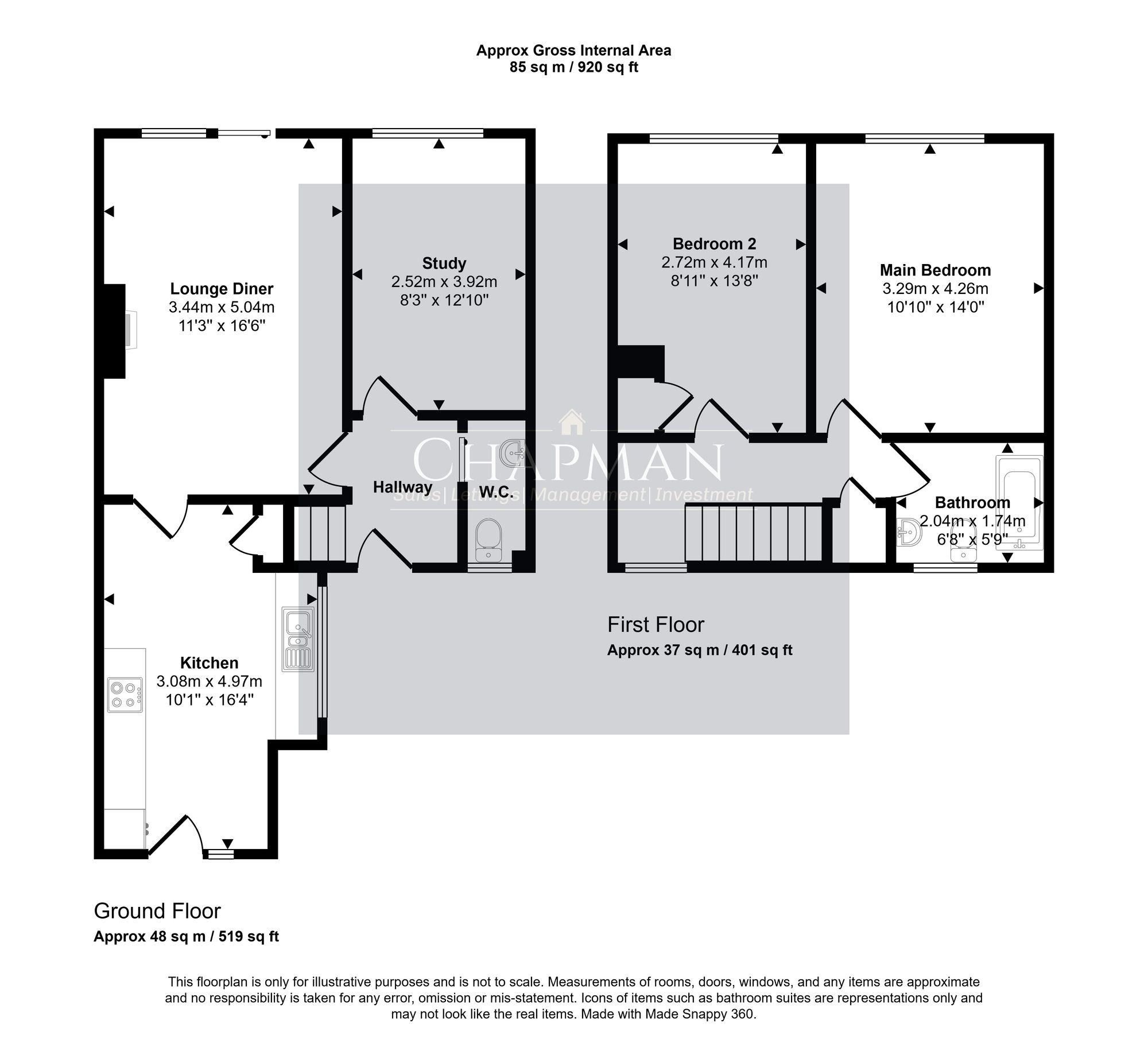 24 Investiture Place, Porth floorplan