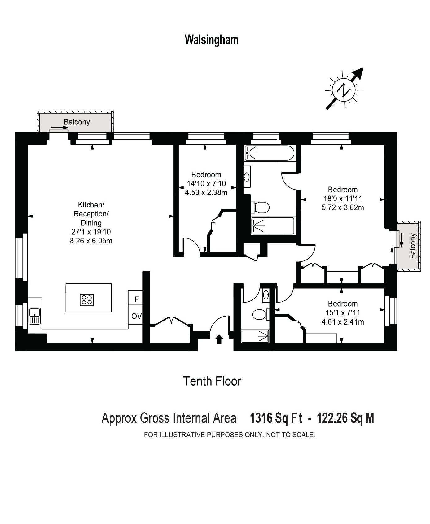 82, Walsingham, St Johns Wood floorplan