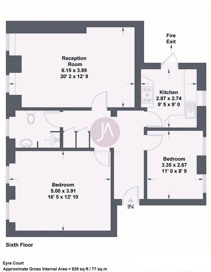 18,, Eyre Court, London floorplan