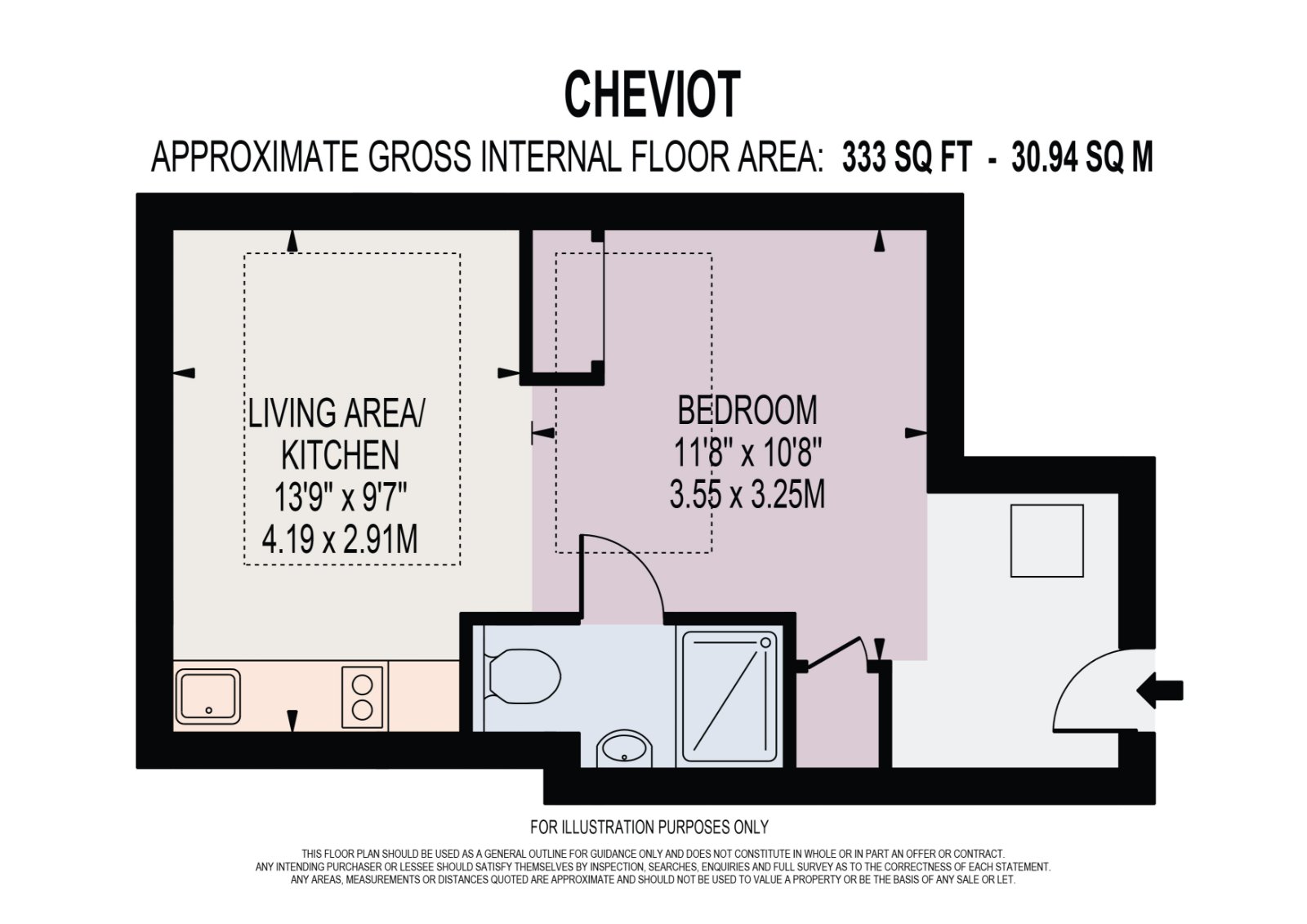 Flat B03, Cheviot House, 7, Philpot Street, London floorplan