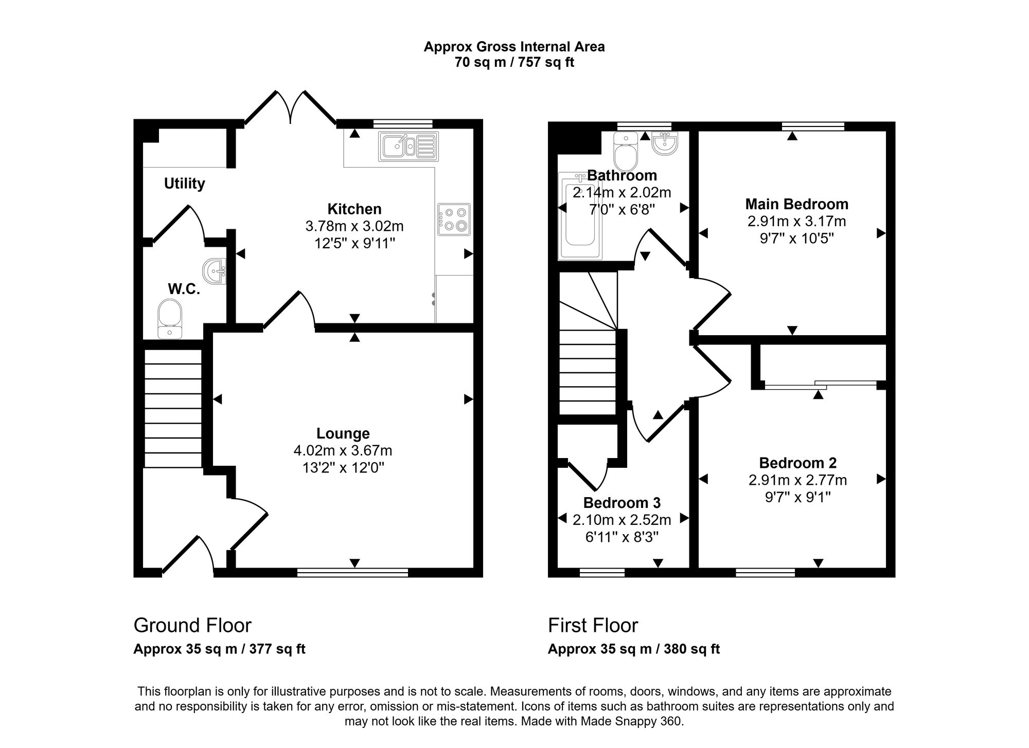 18 Fielders Close, Wigan floorplan