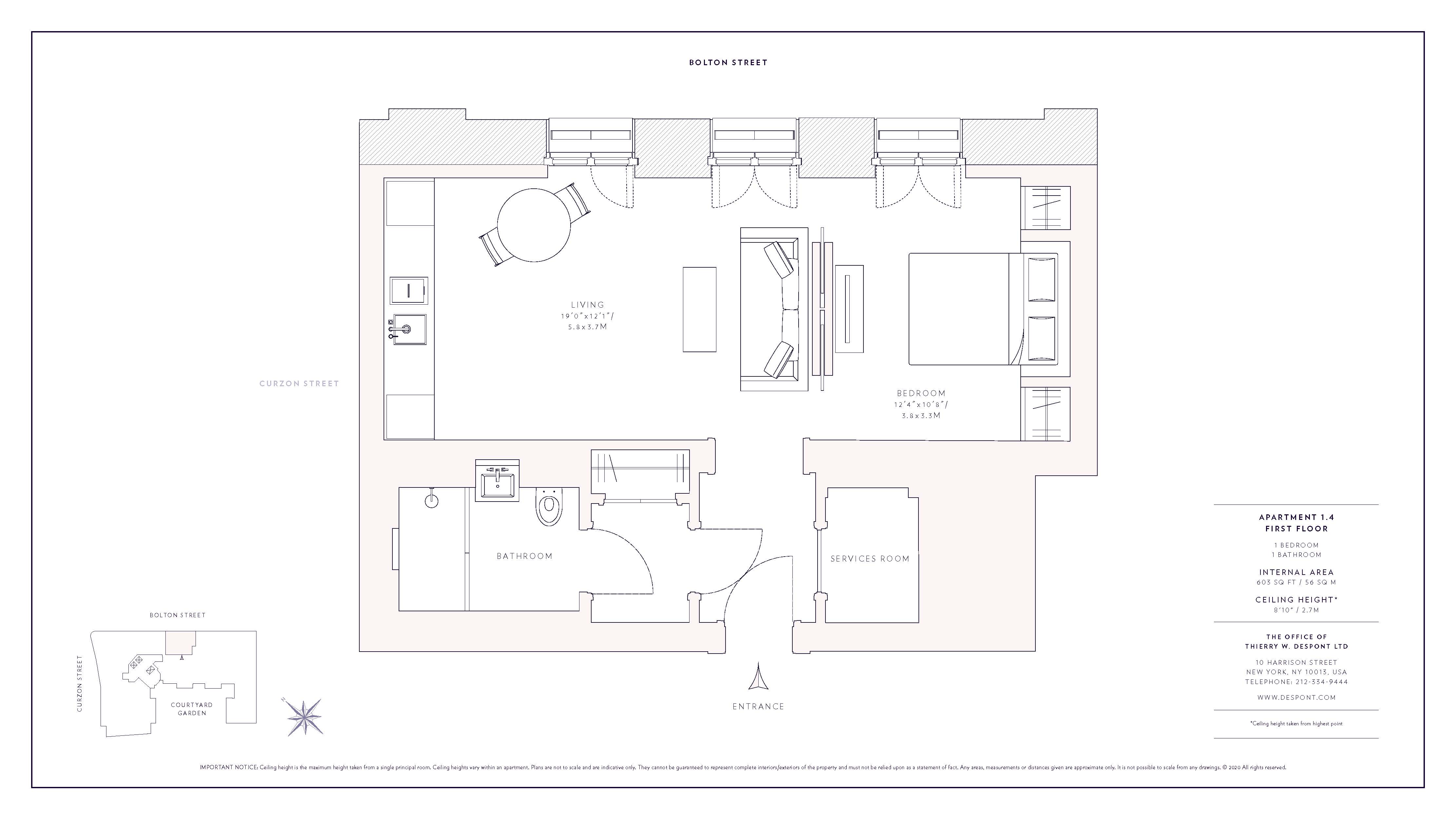 60 Curzon, London floorplan