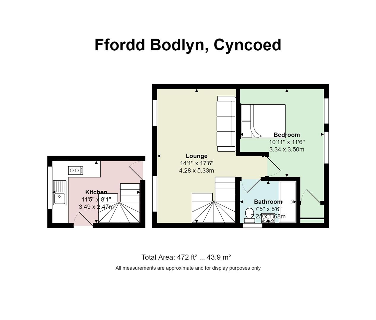 1 Bedrooms Mews house to rent in Ffordd Bodlyn, Cardiff CF23