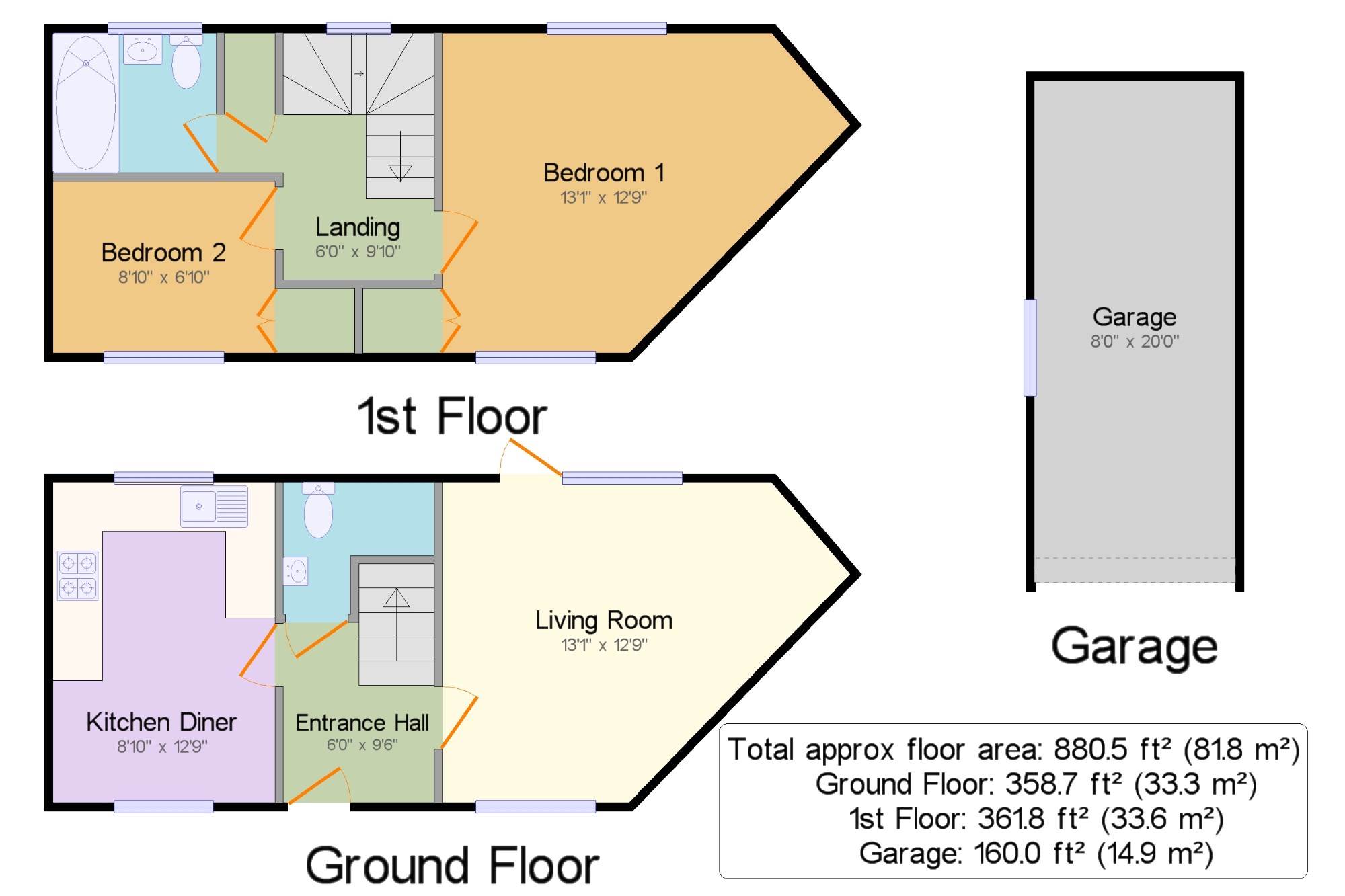 2 Bedrooms Terraced house for sale in Woking, Surrey, . GU21