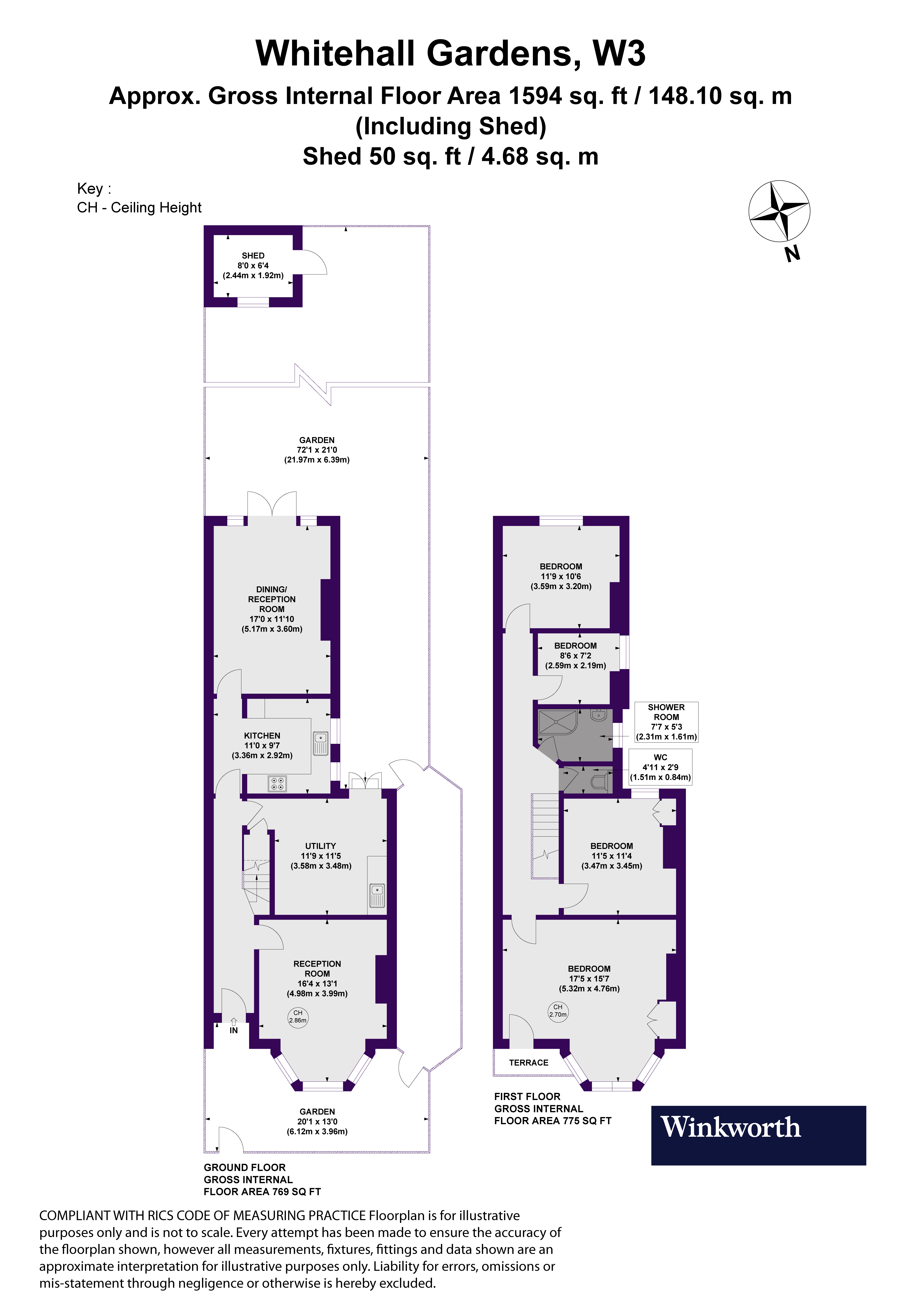 15, Whitehall Gardens, London floorplan
