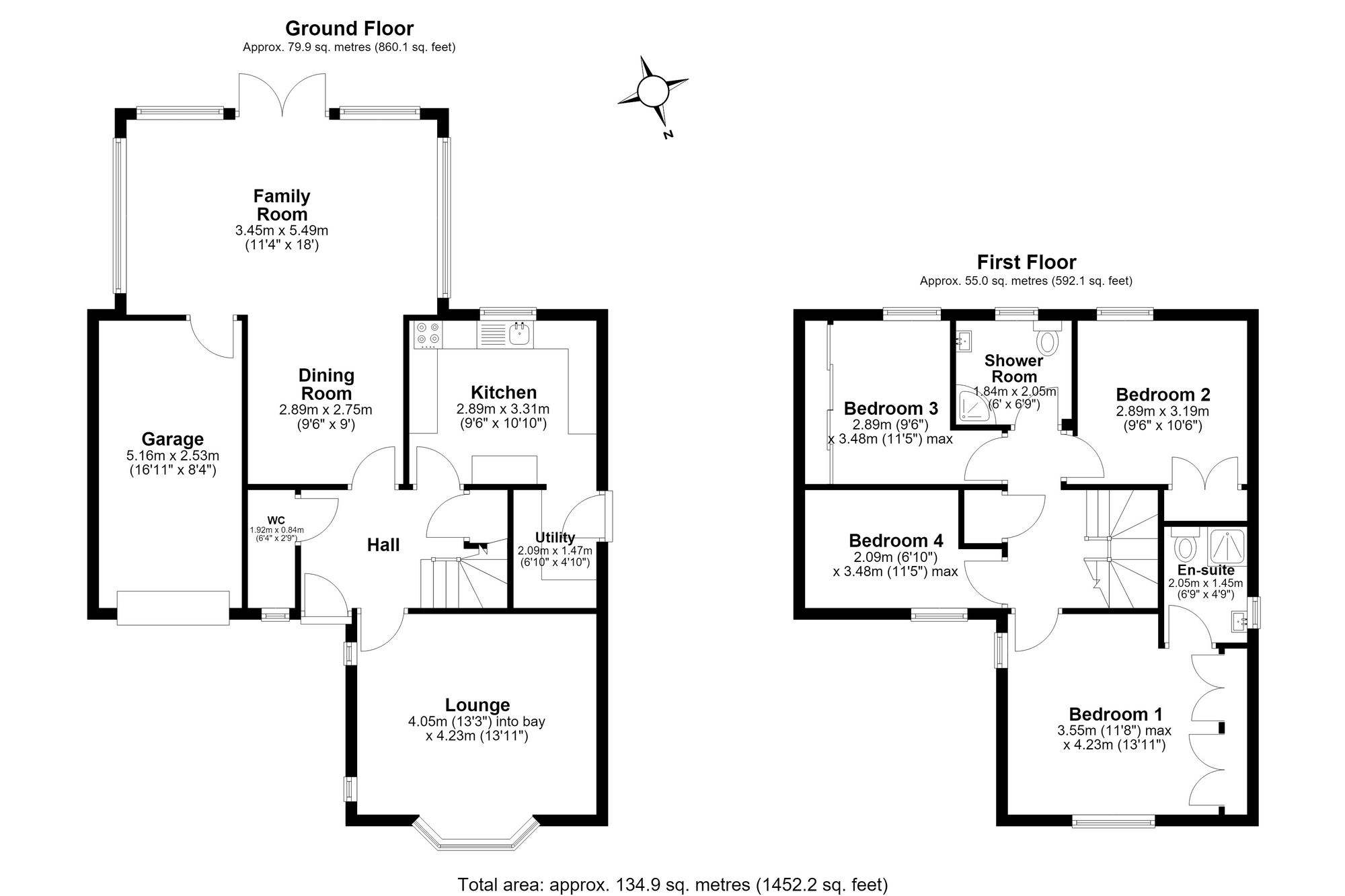 2 Brightwell Close, Warrington floorplan