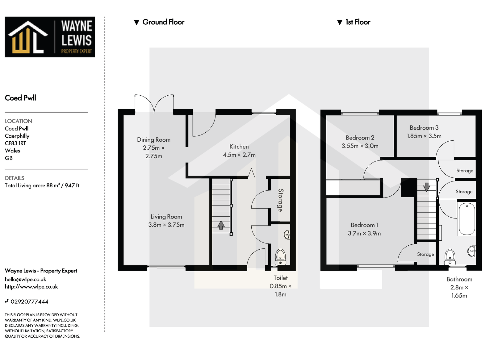 6, Coed Pwll, Caerphilly floorplan