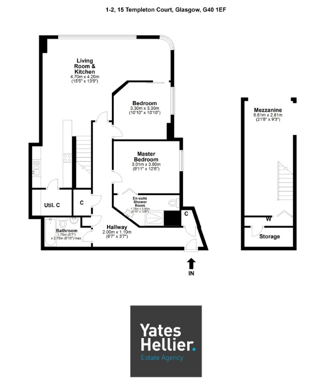2 Bedrooms Flat for sale in Templeton Court, Glasgow G40