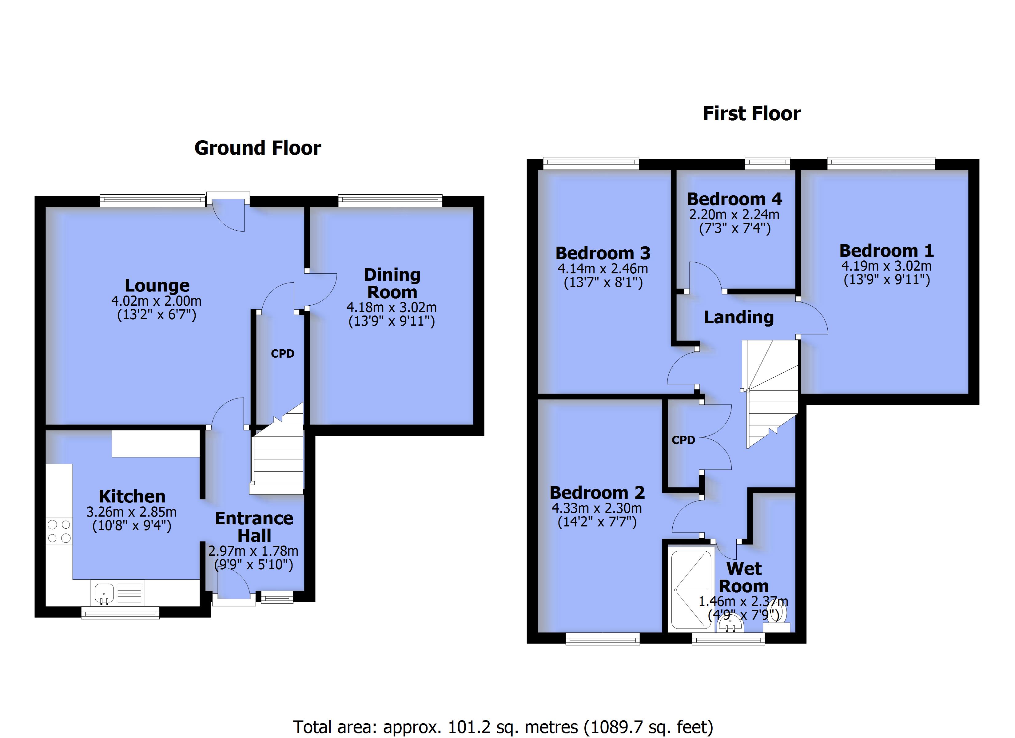 7, Orsett Close, Greater Manchester floorplan