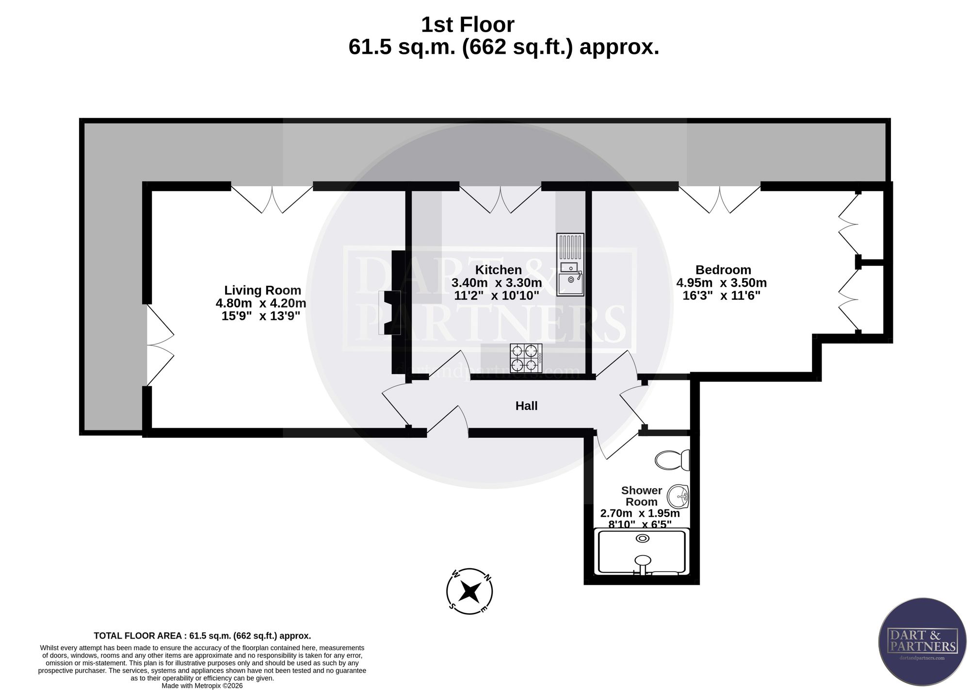 Flat 3, Cross House, Teignmouth floorplan