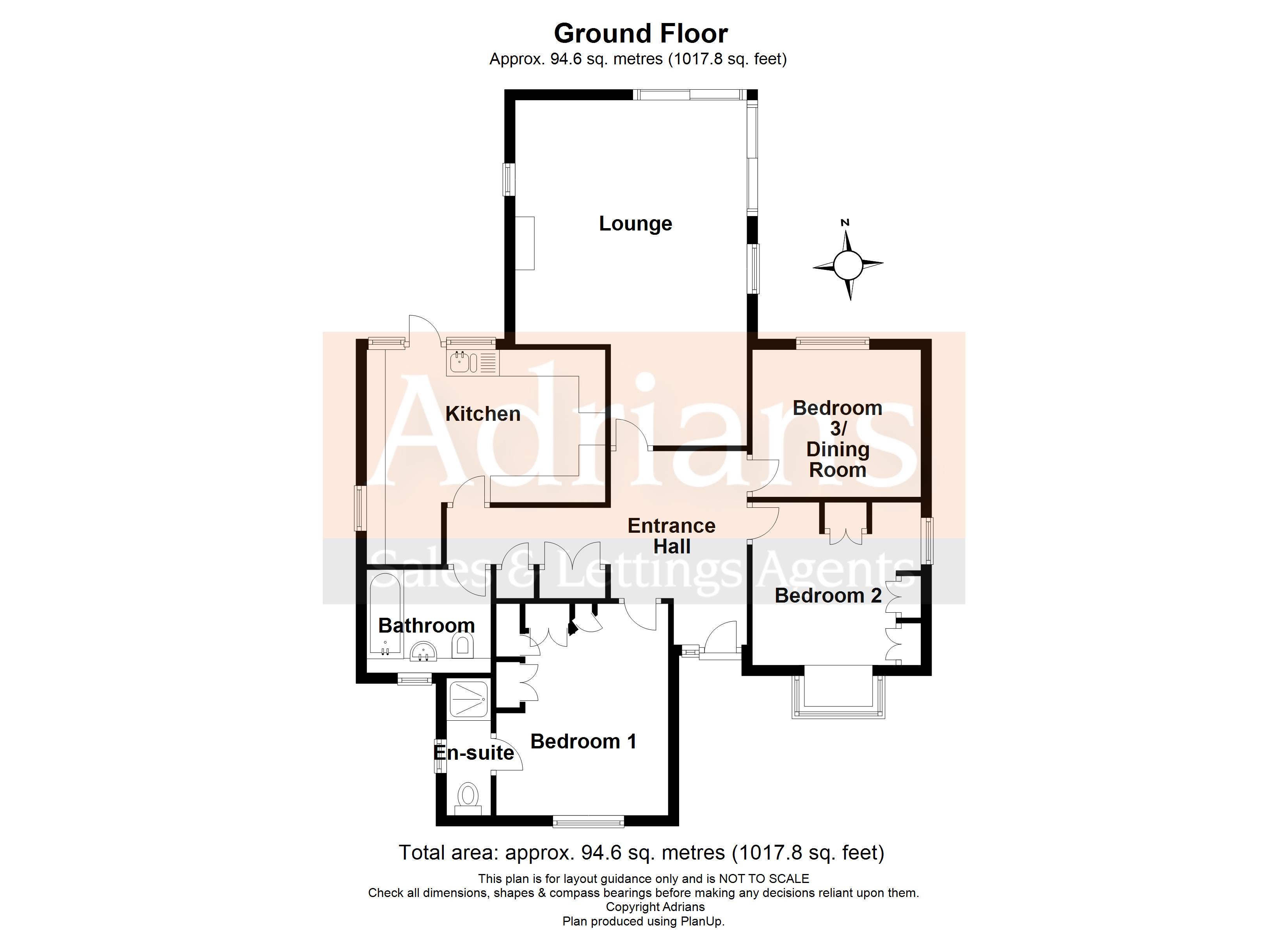 Shalford Lodge, Erick Avenue, Chelmsford CM1, 3 bedroom bungalow for