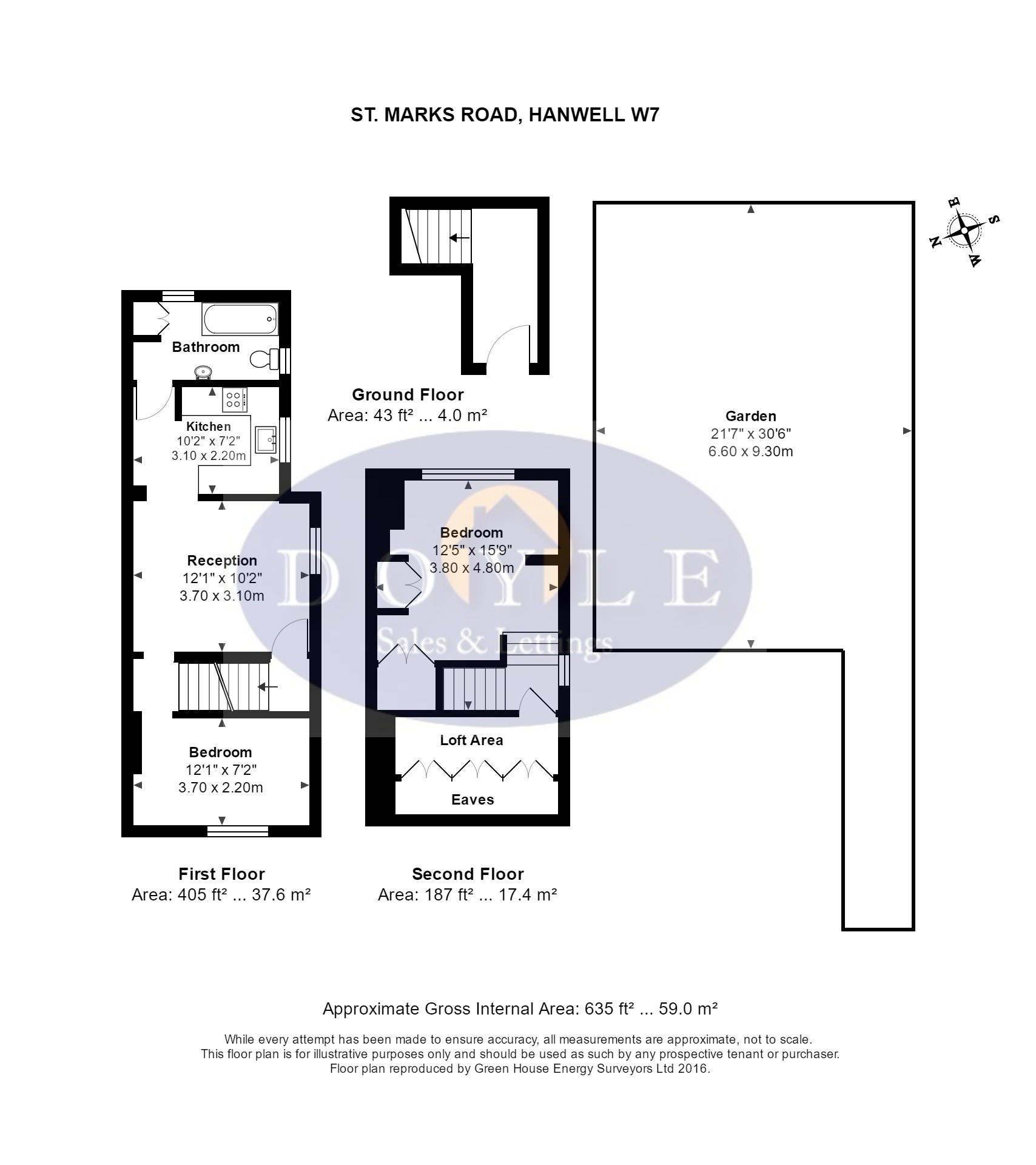 87a, St Marks Road, London floorplan