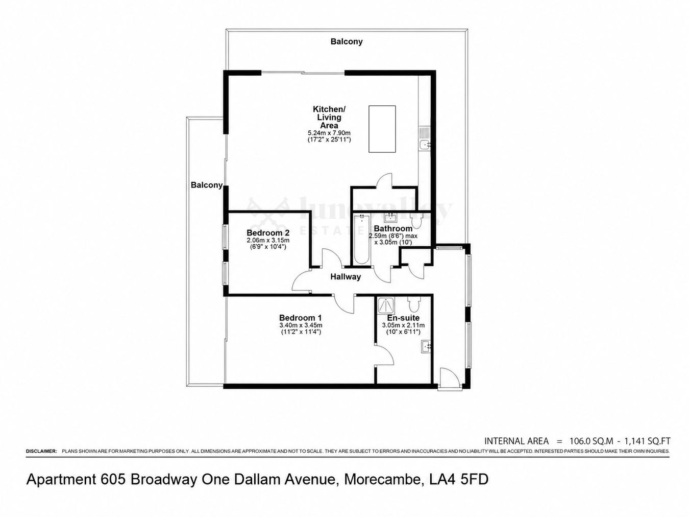 ., 605 The Broadway, Morecambe floorplan