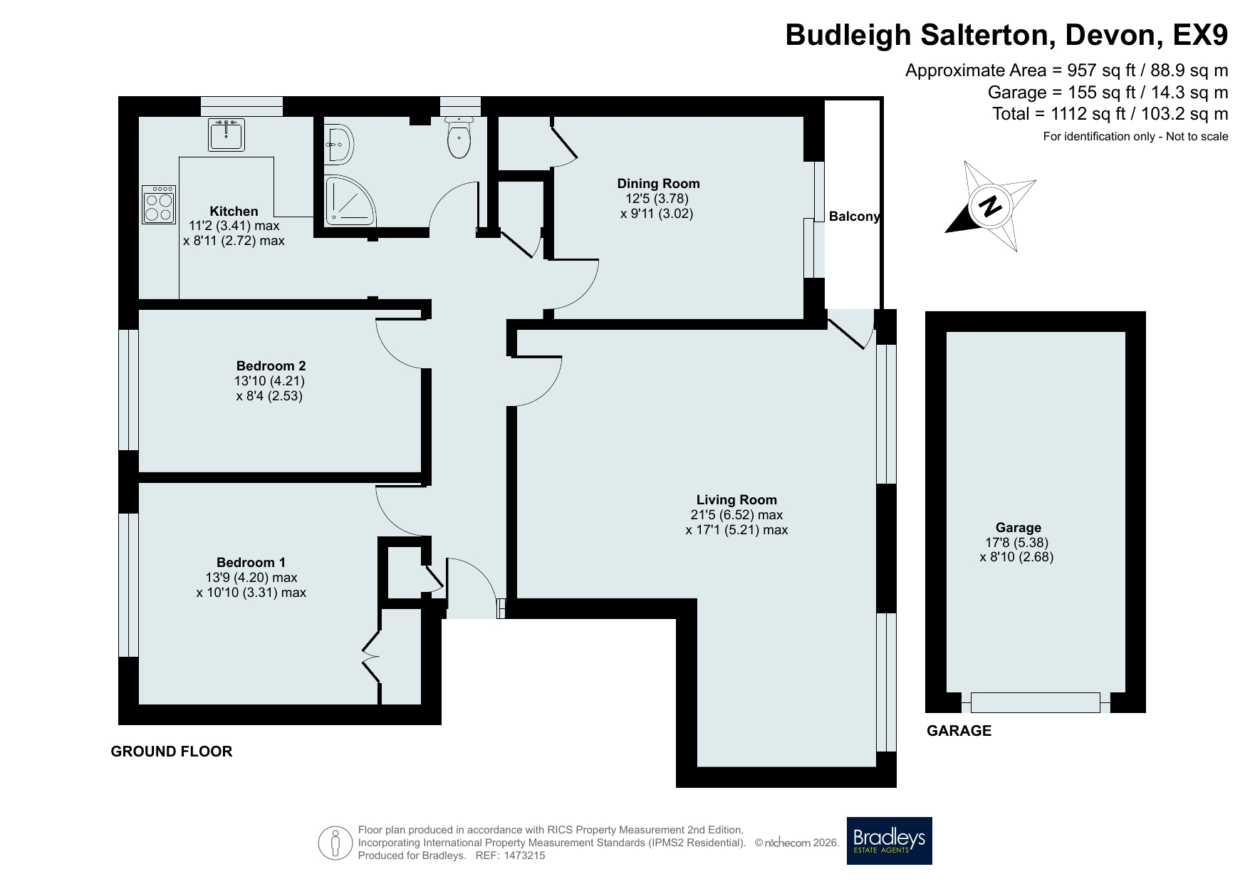Flat 8, Mimosa Court,, Granary Lane, Devon floorplan