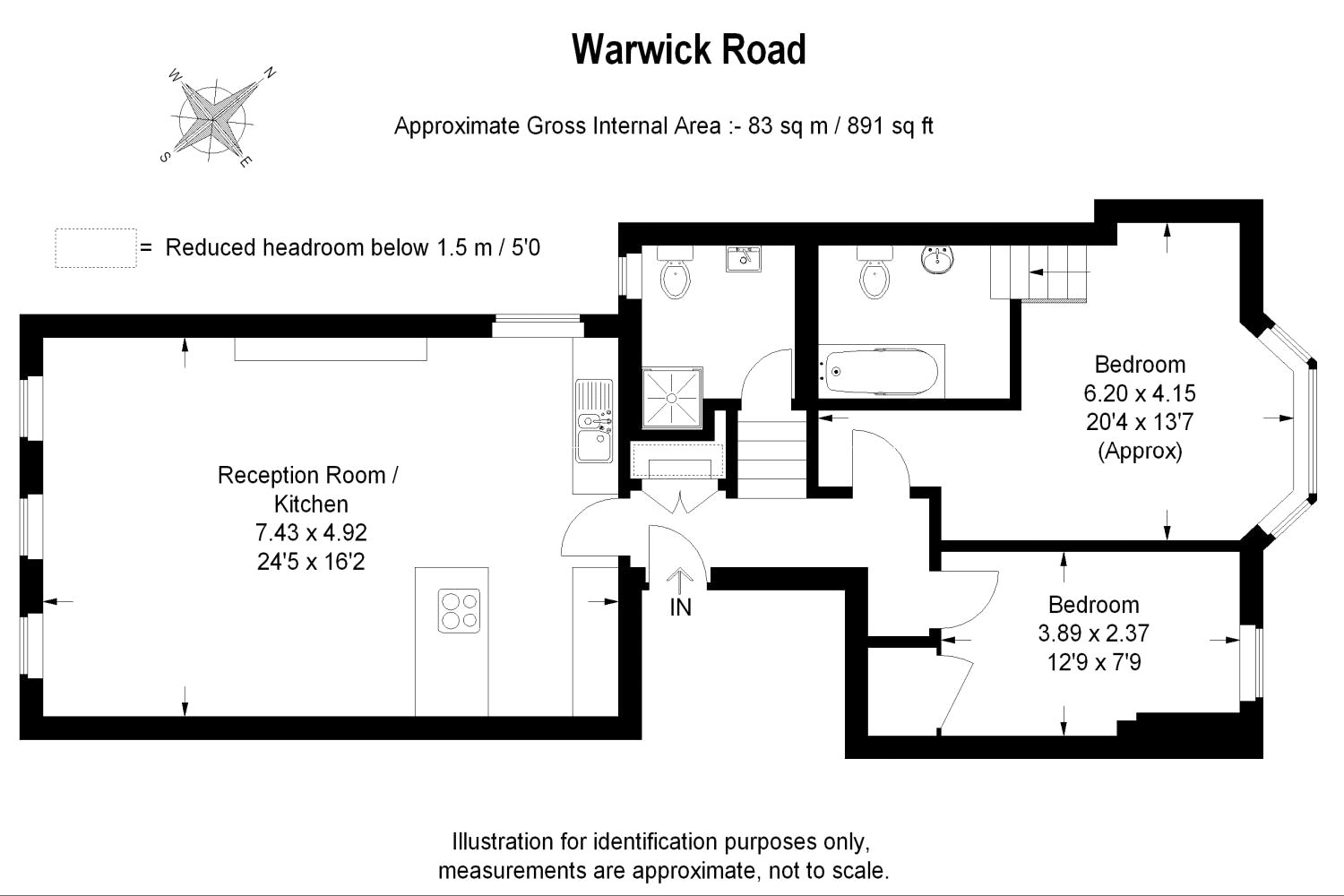 6, 63-65, Warwick Road, London floorplan
