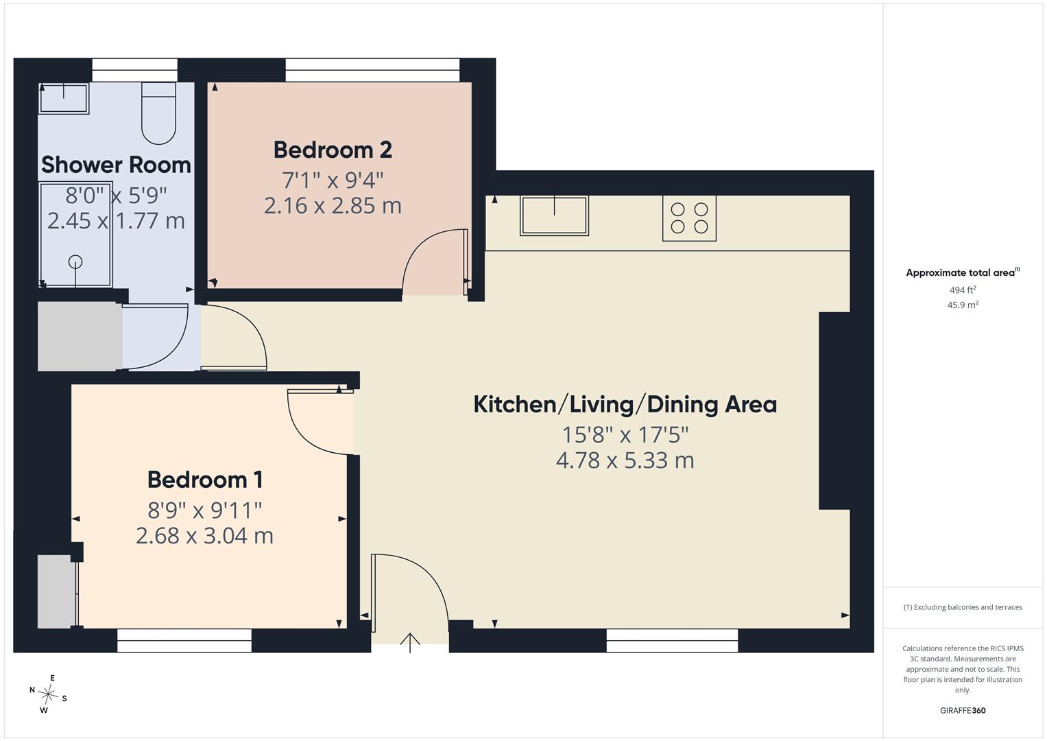 Flat 3, 3 Brownlow Terrace, Stamford floorplan