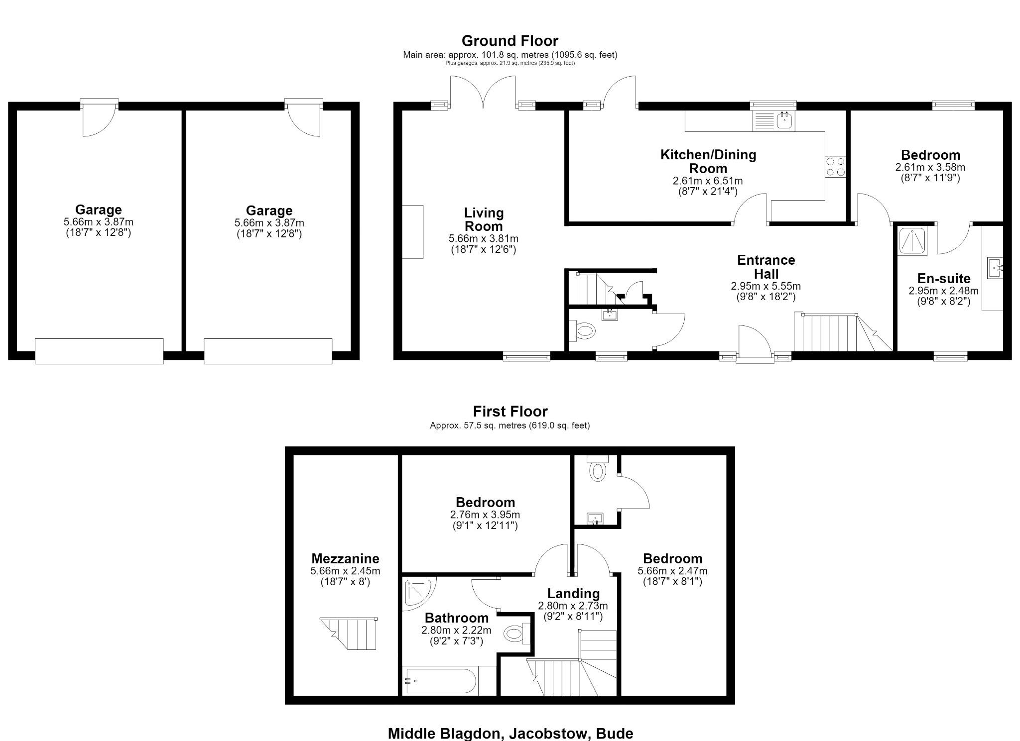 Middle Blagdon, Jacobstow, Cornwall floorplan