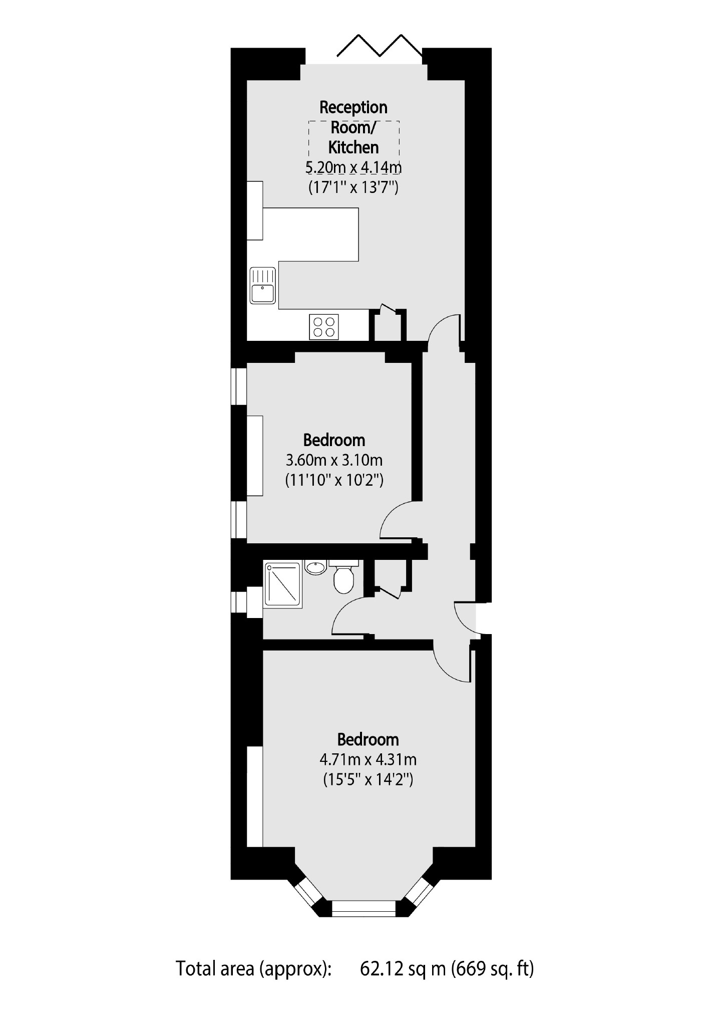 Flat G1, 12, Grange Park, London floorplan