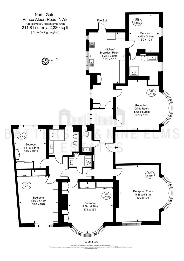Flat 110, North Gate, Prince Albert Road, London floorplan
