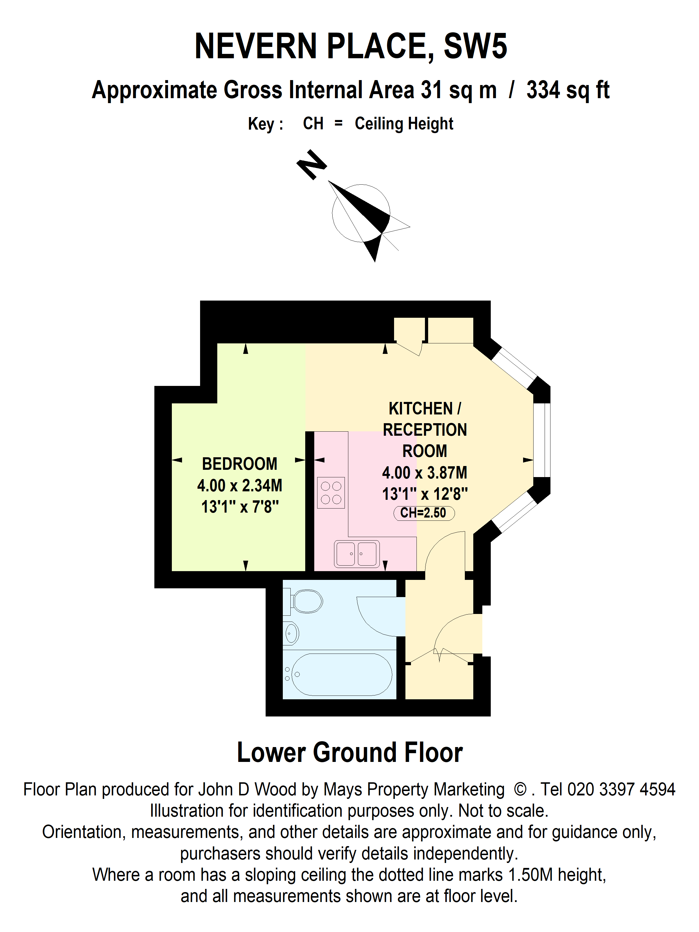 Basement Flat 1, 16, Nevern Place, Earl's Court floorplan