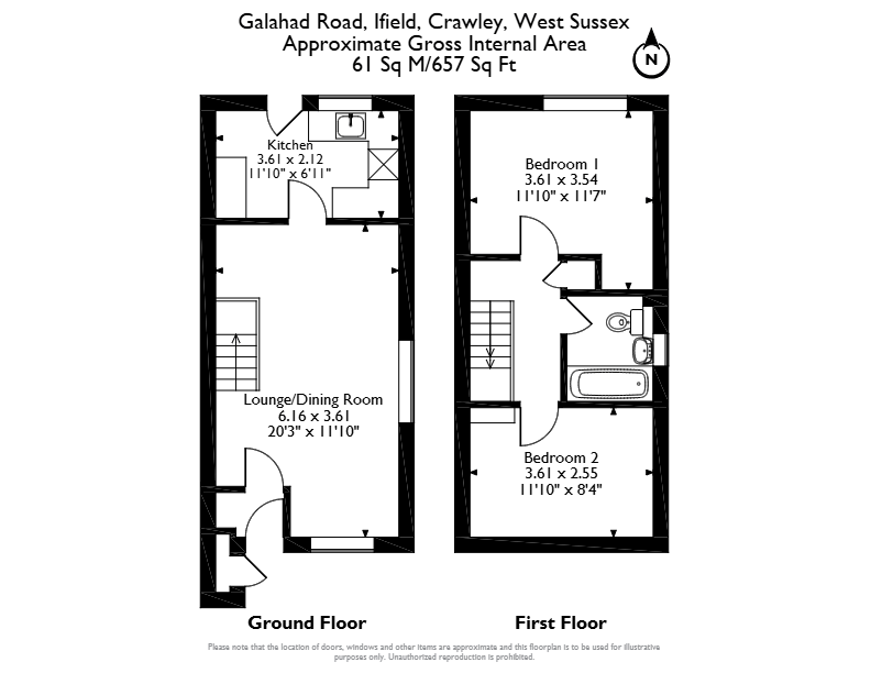 8, Galahad Road, Crawley floorplan