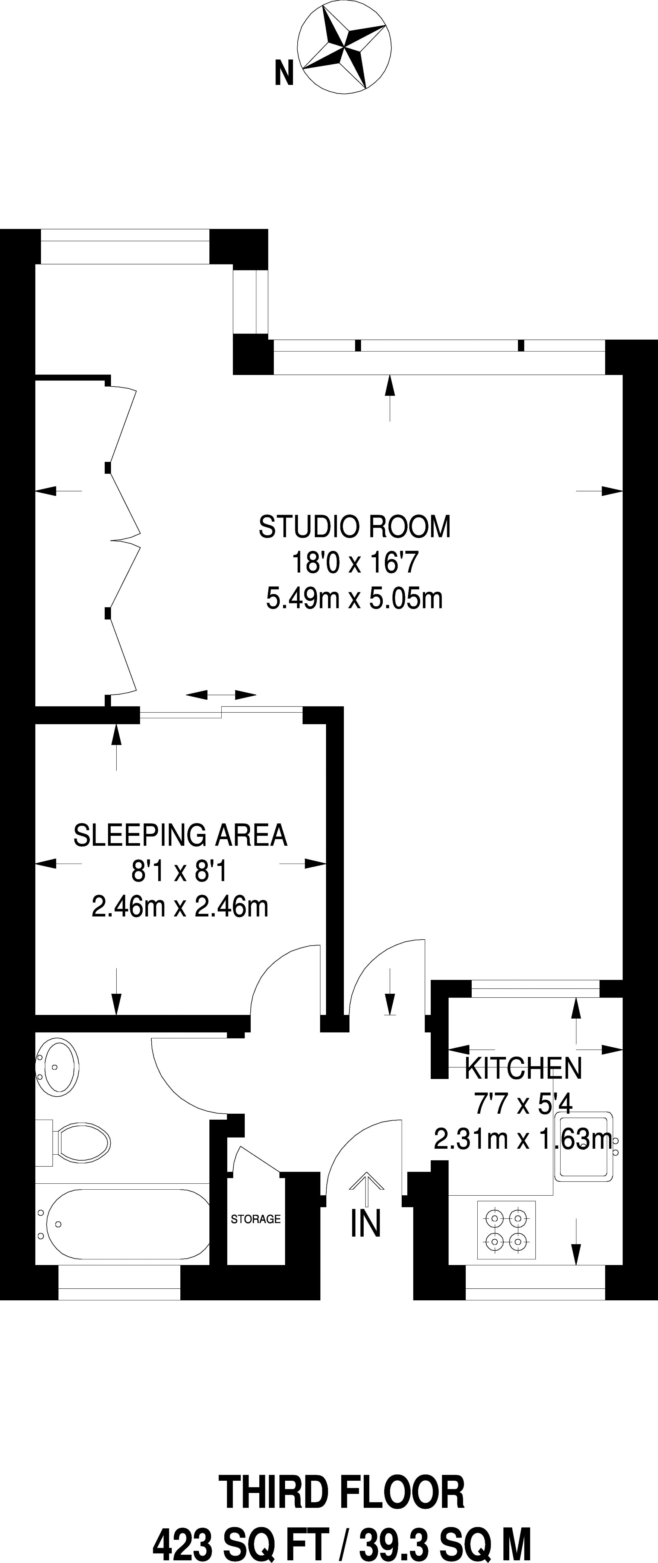 0 Bedrooms Studio to rent in Crescent House, Barbican EC1Y