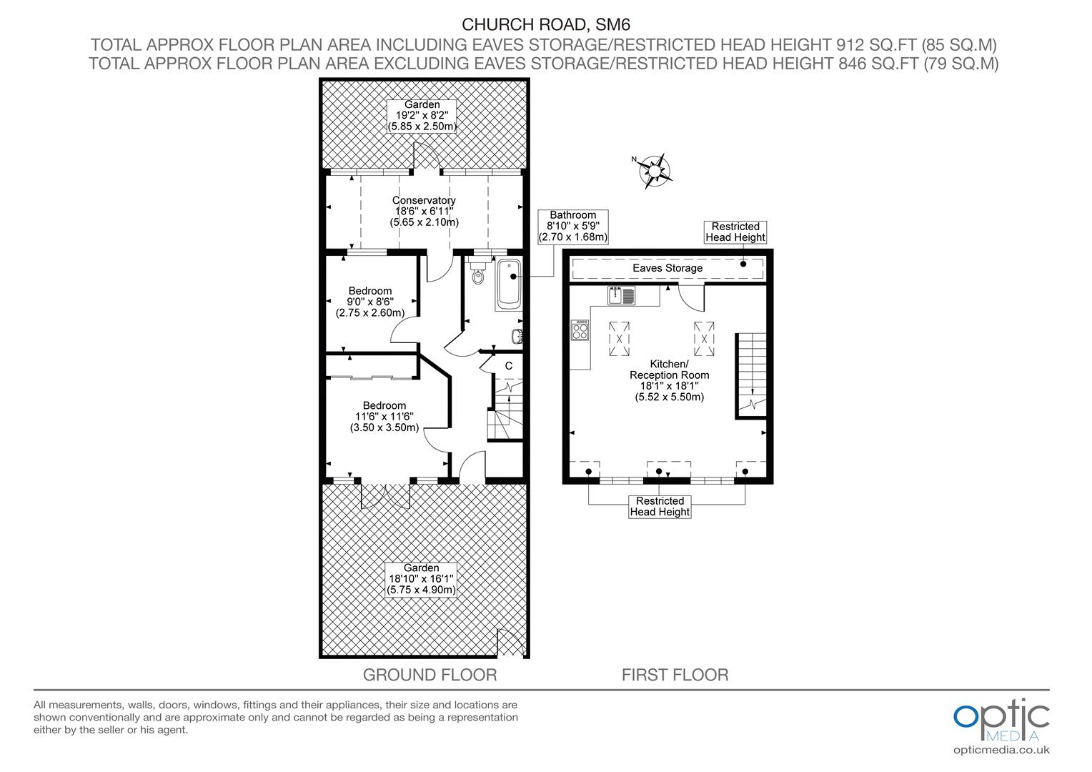 3, Barn Cottages, Wallington floorplan