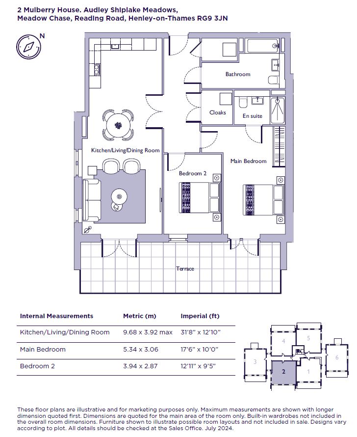 Plot 2, Mulberry House, 2, Meadow Chase, Henley-On-Thames floorplan