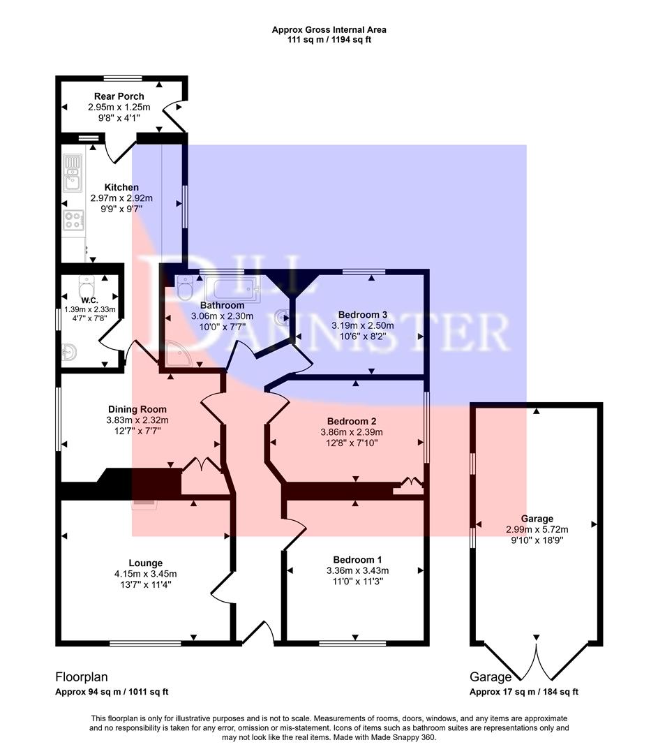 Treza, Redruth floorplan