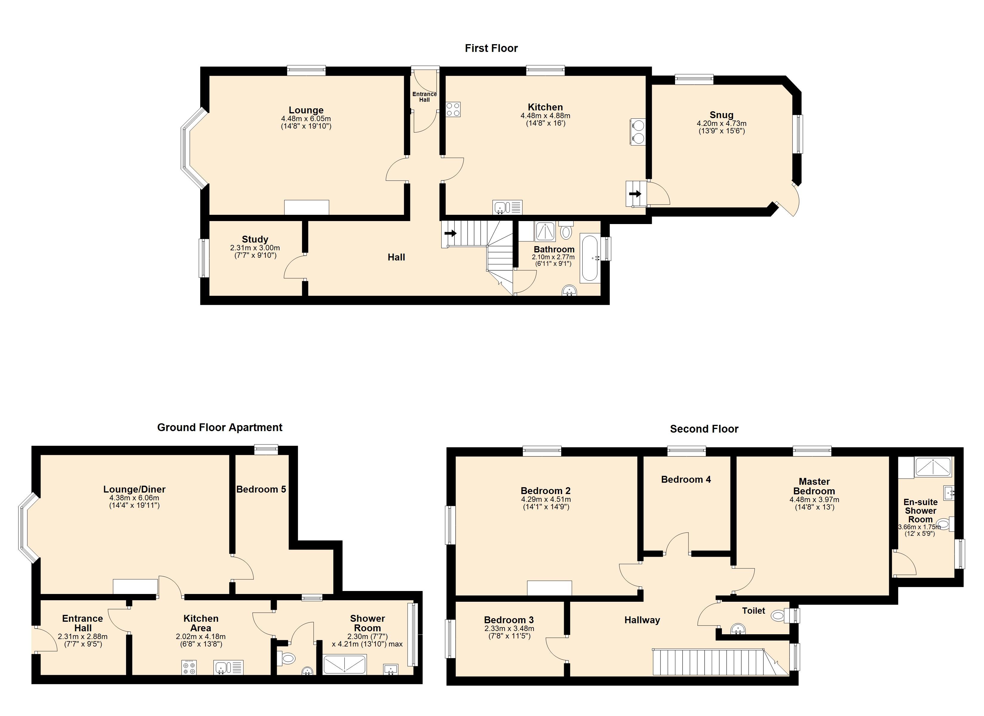 Bondgate Villa, 4 Bondgate Without, Alnwick floorplan