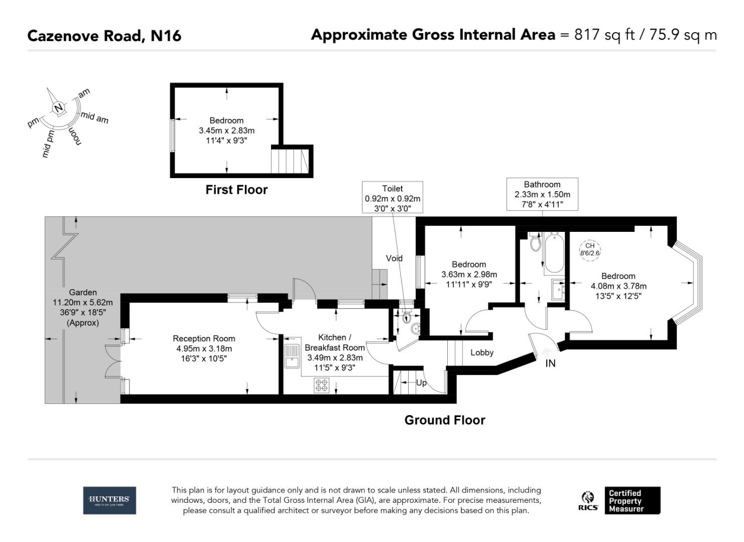 17B, Cazenove Road, London floorplan